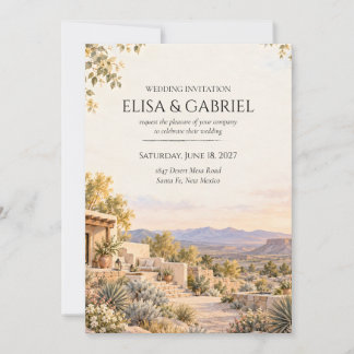 Elegant Southwestern Wedding Invitation Inbjudningar