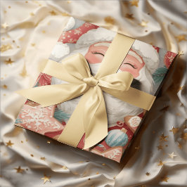 Elegant sovande jultomte presentpapper | Vint