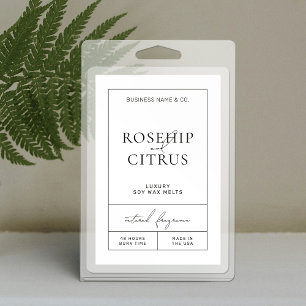 Elegant Soy Vax Candle Modern Rectangle-etikett Mat Etikett