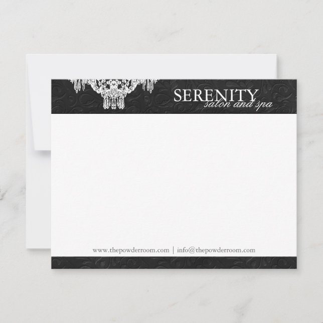 Elegant Spa och salong Notecards Anteckningskort (Framsida)