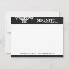 Elegant Spa och salong Notecards Anteckningskort