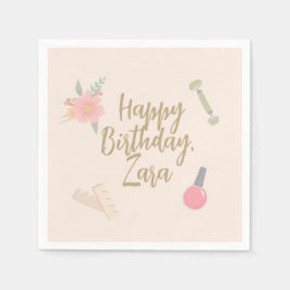 Elegant Spa Party anpassad design Pappersservett