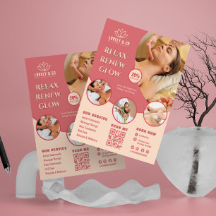 Elegant Spa & Salon Beauty Flyer-mall Reklamblad
