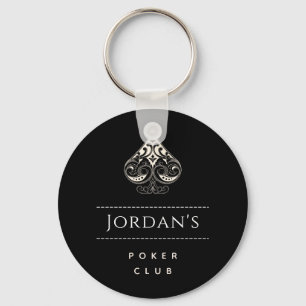 Elegant Spade symbol Manar Poker Klubb Casino & Na Nyckelring
