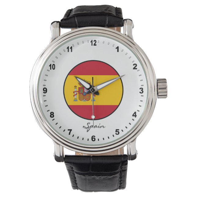 Elegant Spanien Watch & Spain Flagga/Madrid Armbandsur (Framsida)
