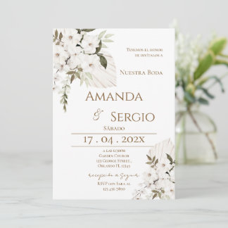 Elegant Spanish Wedding Invitation Inbjudningar