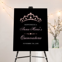 Elegant Spanska Quinceañera Mis Quince Rosa