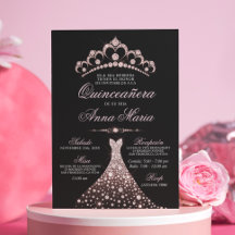 Elegant Spanska Quinceañera Mis Quince Rosa