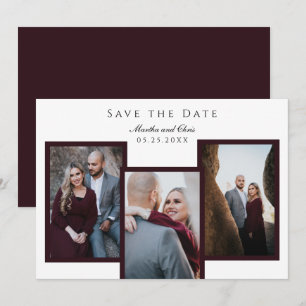 Elegant Spara Chicen Date 3 Photo Collage Red Datumet