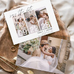 Elegant Spara datum 4 fotoinbjudningar Spara Datumet<br><div class="desc">Budget Modern och Elegant liggande Vågrät 4 (4) Foto Spara datum Bröllop med handskript,  typografi. Datuminbjudningsmagneten innehåller skripttypografi och chic och enkel design som du kan lägga till ditt anpassade förlovning-fotografi bild till.</div>