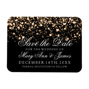Elegant Spara datum Guld Midnight Glam Magnet