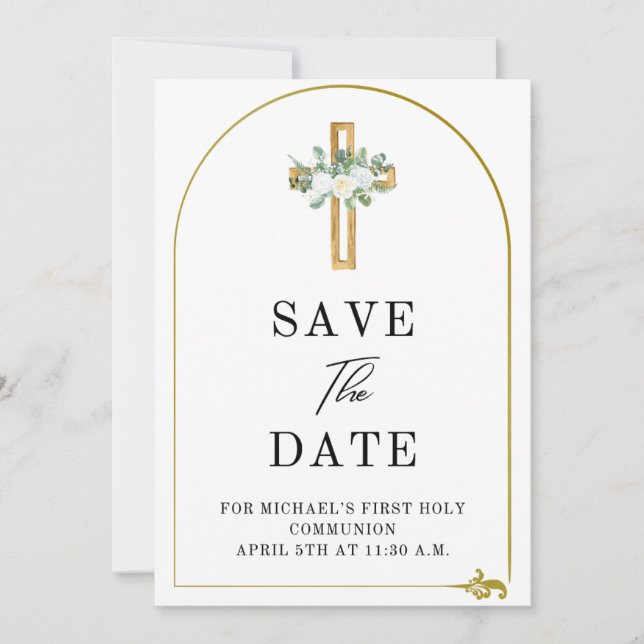 Elegant Spara datum Inbjudningar (Framsida)