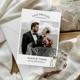 Elegant Spara datum, svart Bröllop Inbjudningar