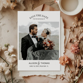 Elegant Spara datumfoto QR-kod Bröllop Inbjudningar