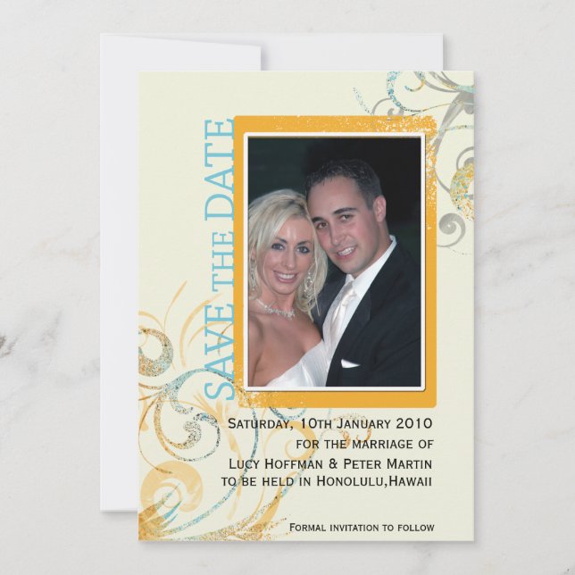 Elegant - Spara datumkort Datumet (Framsida)