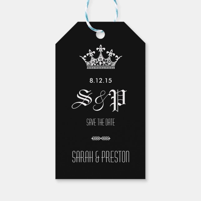 Elegant Spara Märkrna Datumutökning Presentetikett (Baksidan)