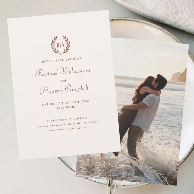 Elegant Spara Orangen för bränning av datumkort Inbjudningar (Skapare uppladdad)