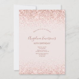 Elegant Sparkling Birthday Inbjudningar