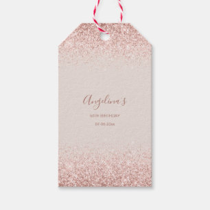 Elegant Sparkling Birthday Presentetikett