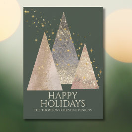 Elegant Sparkling Festive Corporate-jul Julkort