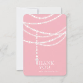 Elegant Sparkling Rosary Pärlor och Kor Religiösa Inbjudningar