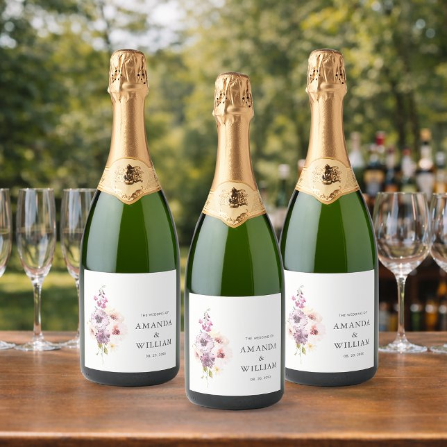 Elegant Sparkling Vin Flaska etikett (Skapare uppladdad)