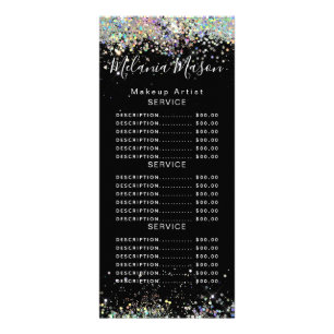 Elegant Sparkly HoloGraph Glitter Makeup Artist Reklamkort