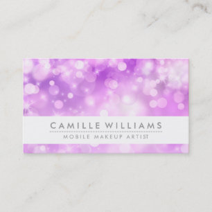 ELEGANT SPARKLY LIGHT Whimsical lila bokeh Visitkort