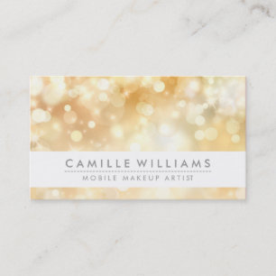 ELEGANT SPARKLY LIGHT whimsisic golden bokeh Visitkort