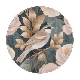 Elegant Sparrow Dusty Rosa och Guld Blommigt