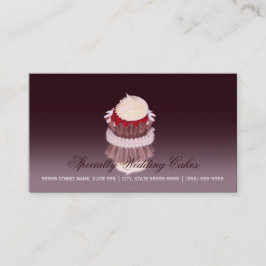 Elegant Specialty Bröllop-kummelbakverk med QR-kod Visitkort