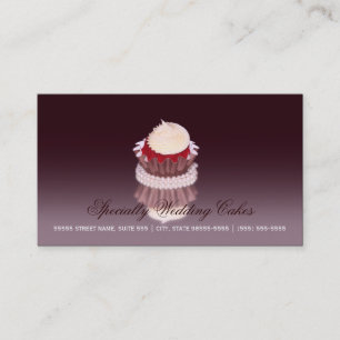 Elegant Specialty Bröllop-kummelbakverk med QR-kod Visitkort
