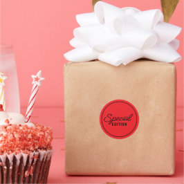 Elegant Speciell Edition-skript Runt Klistermärke