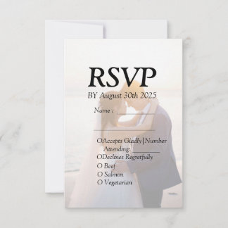 Elegant speciell RSVP bröllopsinbjudan kort