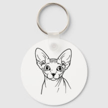 Elegant Sphynx Katt Linje Konst