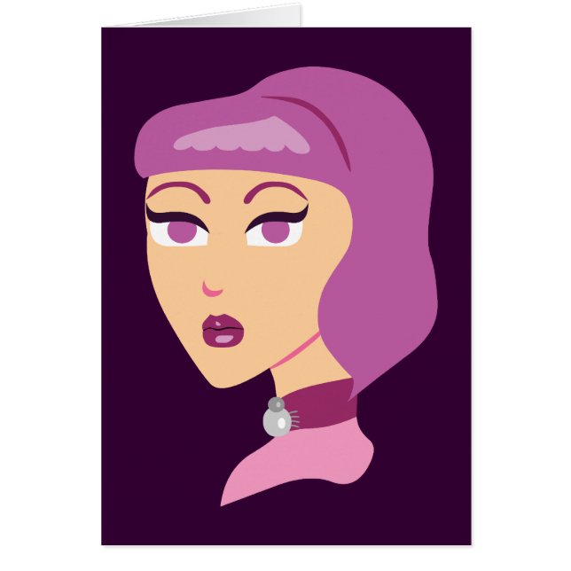 Elegant Spider Dam Hälsningskort (Framsidan)