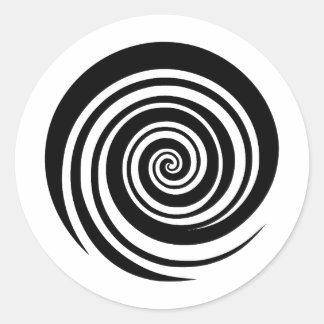 Elegant Spiral Art i det minimalistiska Stil Runt Klistermärke