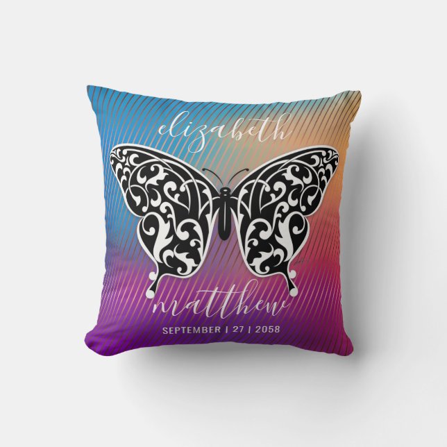 Elegant Splendor of Life Butterfly Pillow Design Kudde (Framsida)