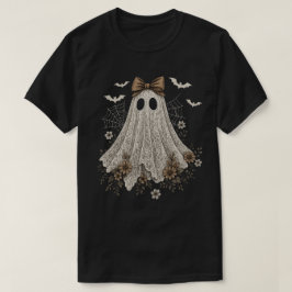 Elegant spökgestalt i spets med rosett | Spökgesta T Shirt