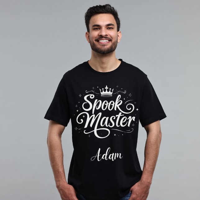 Elegant "Spook Master" Namn Halloween Calligraphy Lång Ärmad Tröja (Skapare uppladdad)