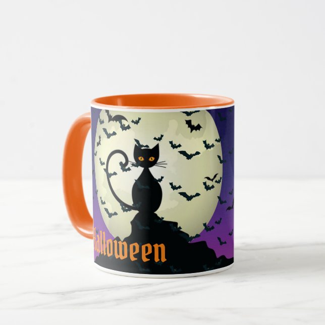 Elegant Spooky Halloween Mugg (Framsida vänster)