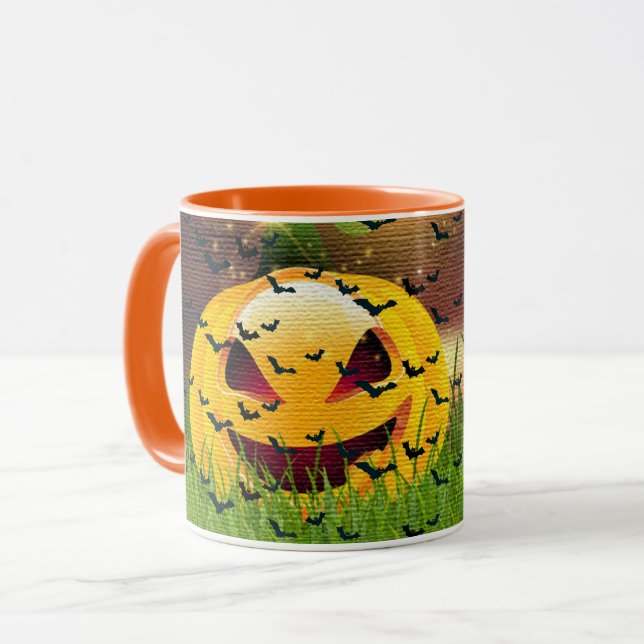 Elegant Spooky Halloween Mugg (Framsida vänster)