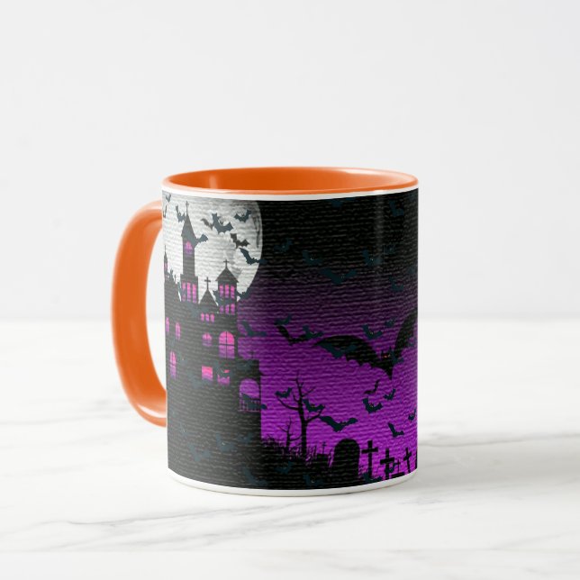 Elegant Spooky Halloween Mugg (Framsida vänster)