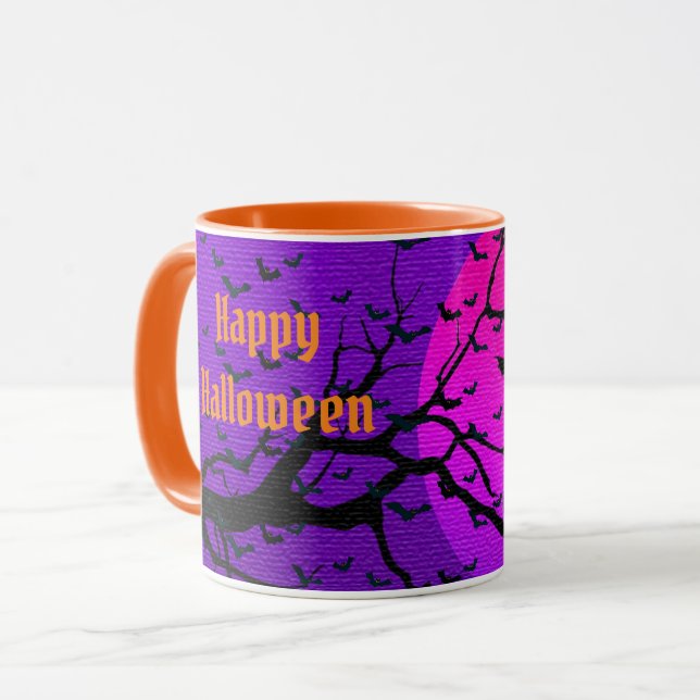 Elegant Spooky Halloween Mugg (Framsida vänster)