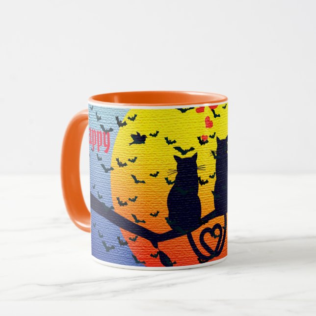 Elegant Spooky Halloween Mugg (Framsida vänster)