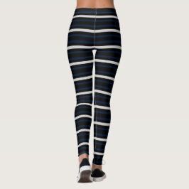 Elegant sportig klänning Klassisk randig  Leggings