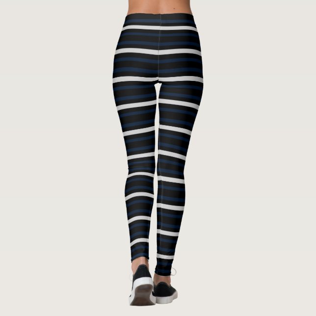 Elegant sportig klänning Klassisk randig  Leggings (Baksida)