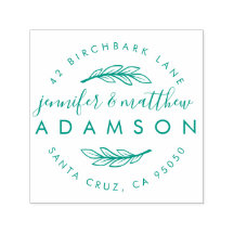 Elegant Sprig Bröllop Couple Returadress