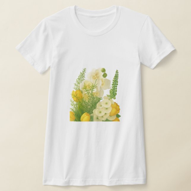 Elegant Spring Floral Bouquet  T Shirt (Laydown)