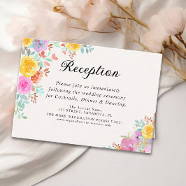 Elegant Spring Flowers Wedding Tilläggskort